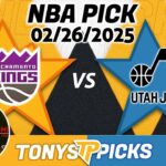Sacramento Kings vs Utah Jazz Pick 2/26/25 NBA Pick Prediction