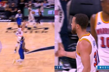 Stephen Curry 3/4 COURT Buzzer Beater vs Magic and acts so casual after