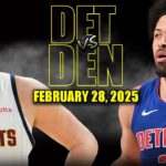 Denver Nuggets vs Detroit Pistons Full Game Highlights - February 28, 2025 | NBA Regular Season
