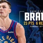 Christian Braun Full Game Highlights vs. Pistons 📺 | 2/28/25