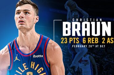Christian Braun Full Game Highlights vs. Pistons 📺 | 2/28/25
