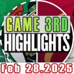 Boston Celtics VS Cleveland Cavaliers Game 3rd Highlights Feb 28,2025 NBA Season 2024-25