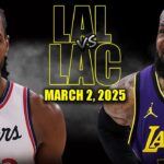 Los Angeles Lakers vs Los Angeles Clippers Full Game Highlights - March 2, 2025 | NBA Regular Season