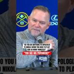 Coach Malone had jokes for Jokić playing a lot of minutes 😂