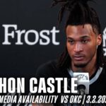 Stephon Castle Postgame vs Oklahoma City Thunder | 3.2.2025