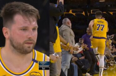 Luka Doncic hits 3 straights threes and does a dance in front of crowd vs Pelicans 😂