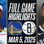 WARRIORS vs NETS FULL GAME HIGHLIGHTS MARCH 5, 2025 NBA FULL GAME HIGHLIGHTS TODAY 2K25