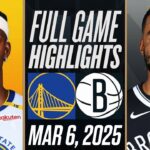 WARRIORS vs NETS FULL GAME HIGHLIGHTS MARCH 6, 2025 NBA FULL GAME HIGHLIGHTS TODAY 2K25