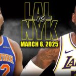 Los Angeles Lakers vs New York Knicks Full Game Highlights - March 6, 2025 | NBA Regular Season