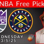 Kings vs Nuggets - NBA Free Pick - Wednesday 3/5/25 | Picks And Parlays