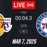 NBA LIVE! Philadelphia 76ers vs Los Angeles Lakers I March 7, 2025 | Lakers vs Sixers 2K25