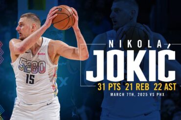 Nikola Jokić Full Game Highlights vs. Suns 📺 | 3/7/25
