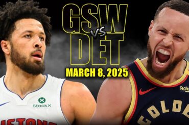 Golden State Warriors vs Detroit Pistons Full Game Highlights - March 8, 2025 | NBA Regular Season