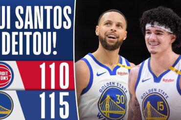 GUI SANTOS e CURRY dão SHOW, e WARRIORS vencem os PISTONS - MELHORES MOMENTOS