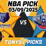 Memphis Grizzlies vs. New Orleans Pelicans Pick 3/9/25 NBA Pick Prediction