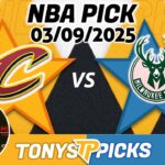 Cleveland Cavaliers vs. Milwaukee Bucks Pick 3/9/25 NBA Pick Prediction
