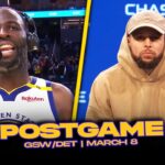 Warriors/Pistons Postgame x Analysis: Steph, Draymond, Santos, Kerr Reactions | March 8, 2025
