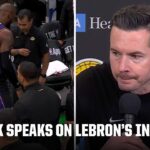 JJ Redick 'obviously concerned' about LeBron James' injury in Lakers-Celtics | NBA on ESPN