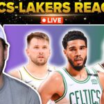 CELTICS-LAKERS REACTION: Jayson Tatum escapes late rally from Luka Doncic, LeBron leaves w/ injury