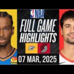🔴 LIVE: OKLAHOMA CITY THUNDER vs PORTLAND TRAIL BLAZERS | NBA Live Highlights | Game Today MAR, 2025
