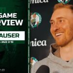 Sam Hauser on CAREER NIGHT vs Jazz | Celtics Postgame 3-10