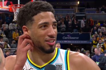 Tyrese Haliburton talks GAME-WINNER vs Bucks, Postgame Interview 🎤