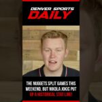 The Nuggets split games this weekend, but Nikola Jokic put up a historical stat line!