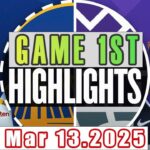 Golden State Warriors VS Sacramento Kings Game 1st Highlights Mar 13,2025 NBA Season 2024-25