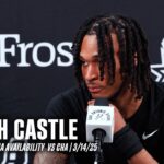 Jeremy Sochan Postgame vs Charlotte Hornets | 3.14.2025