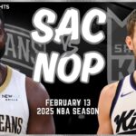 Sacramento Kings vs New Orleans Pelicans Full Game Highlights | Feb 12 | 2025 NBA Season