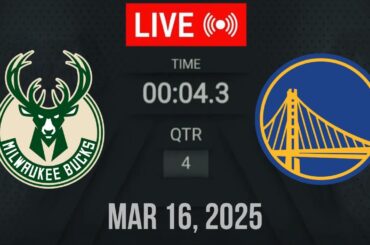 NBA LIVE! Milwaukee Bucks vs Golden State Warriors | March 16, 2025 | Warriors vs Bucks 2K25