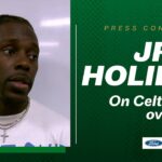 POSTGAME PRESS CONFERENCE | Jrue Holiday talks stepping up in Celtics' win over Miami Heat