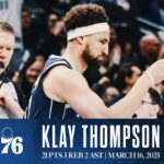 Klay Thompson (21 Points) Highlights vs. Philadelphia 76ers | March 16, 2025