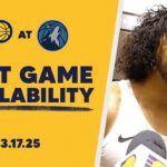 Indiana Pacers Postgame Media Availability at Minnesota Timberwolves | March 17, 2025
