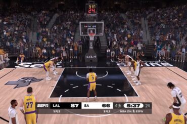 NBA 2K25 NBA Today | LAKERS vs SPURS 4TH QTR HIGHLIGHTS