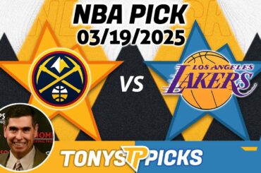 Denver Nuggets vs LA Lakers Pick 3/19/25 NBA Pick Prediction