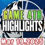 Dallas Mavericks VS Indiana Pacers Game 4th Highlights Mar 19,2025 NBA Season 2024-25