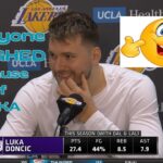 Luka Doncic makes EVERYONE LAUGH at press after LA Lakers - Denver Nuggets game.