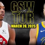Golden State Warriors vs Toronto Raptors Full Game Highlights - March 20, 2025 | NBA Regular Season