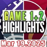Sacramento Kings Vs Cleveland Cavaliers Game 1st+2nd Highlights Mar 19,2025 NBA Season 2024-25