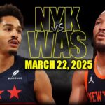 New York Knicks vs Washington Wizards Full Game Highlights - March 22, 2025 | NBA Regular Season