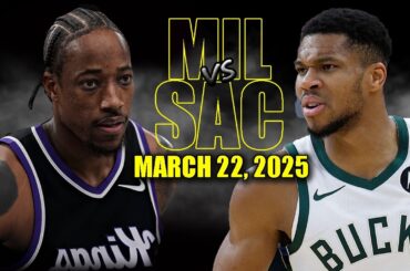 Milwaukee Bucks vs Sacramento Kings Full Game Highlights - March 22, 2025 | NBA Regular Season