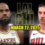 Los Angeles Lakers vs Chicago Bulls Full Game Highlights - March 22, 2025 | NBA Regular Season