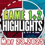 Miami Heat Vs Charlotte Hornets Game 1st+2nd Highlights Mar 23,2025 NBA Season 2024-25