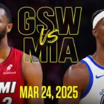 Golden State Warriors vs Miami Heat Full Game Highlights - March 24, 2025 | NBA Regular Season 2K25