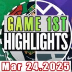 Boston Celtics VS Sacramento Kings Game 1st Highlights Mar 24,2025 NBA Season 2024-25