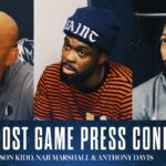 Jason Kidd, Naji Marshall & Anthony Davis | Post Game @ BKN | 03/24/25