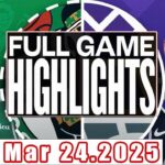 Boston Celtics VS Sacramento Kings Full Game Highlights Mar 24,2025 NBA Season 2024-25