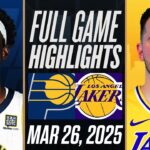 PACERS vs LAKERS FULL GAME HIGHLIGHTS MARCH 26, 2025 NBA FULL GAME HIGHLIGHTS TODAY 2K25
