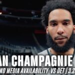 Julian Champagnie's Shootaround vs Detroit Pistons | 3.25.2025